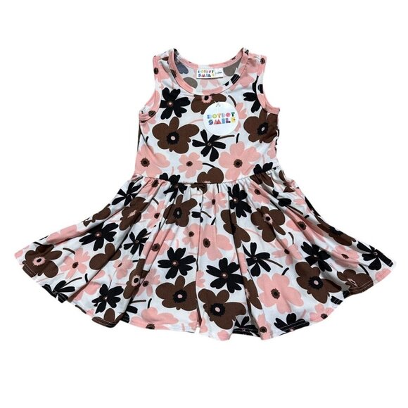 Dot Dot Smile Baby Girl Size 12/24M Floral Tank Twirl Dress Attached Brief NWT - Picture 1 of 9
